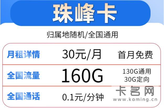 音巧、珠峰卡、康宁卡三款流量卡资费详情和优惠说明