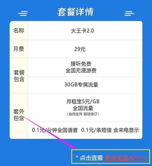 腾讯大王卡29元套餐详情：月租29元，专属流量30GB，腾讯系应用免流