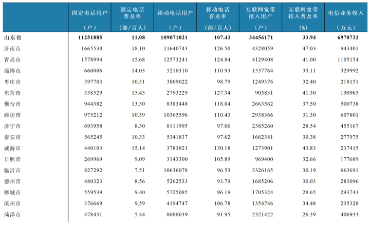 工信部公布2021年通信业年度统计数据，尚未展示分地市指标-5