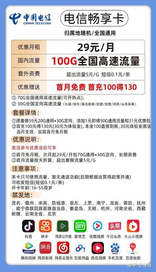 电信便宜流量卡申请攻略，月租29元起，流量超多